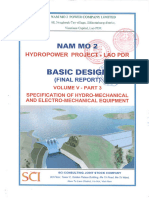 Volume V - Part 3 - Specification of Hydro-Mechanical and Electro-Mechanical Equipment (Final Report - Approval Stamped)