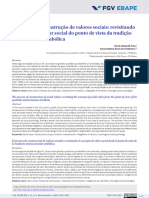 O Processo de Construção de Valores Sociais: Revisitando o Conceito de Valor Social Do Ponto de Vista Da Tradição Interacionista Simbólica