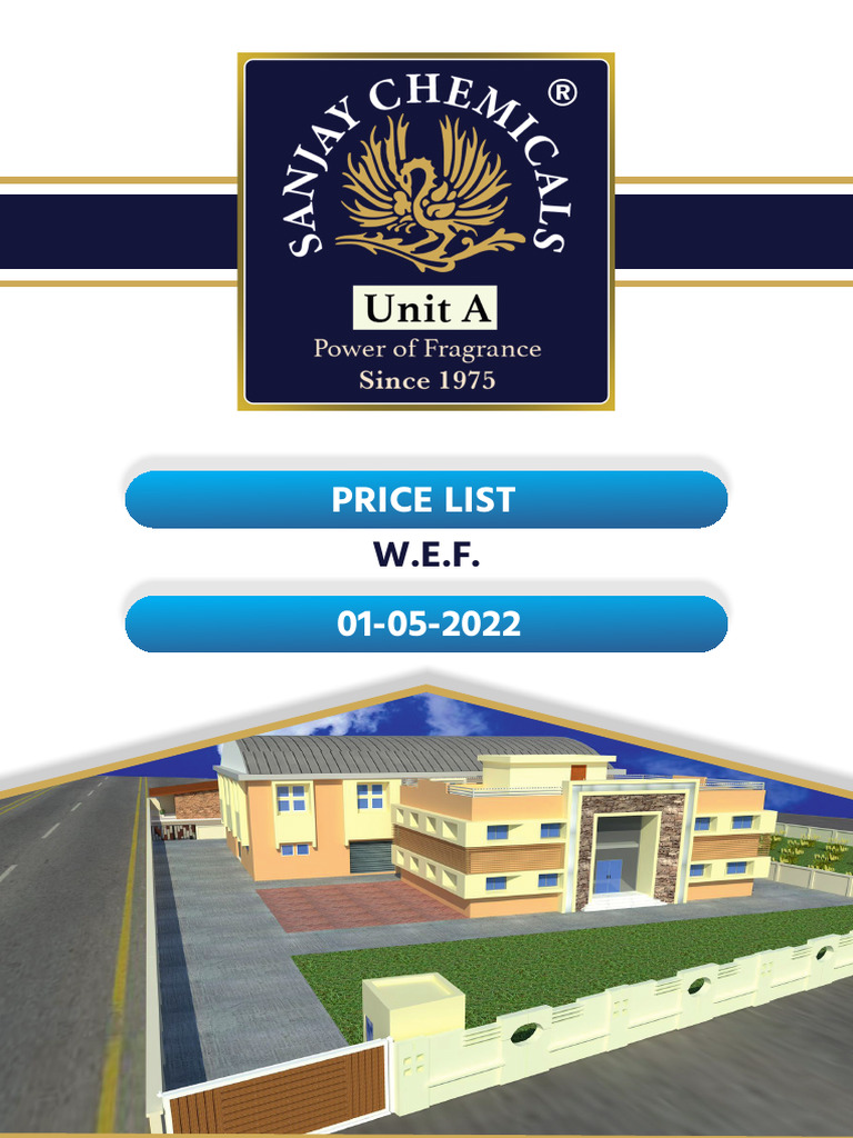 Sanjay Chemical Price List 2022 PDF Perfume Citrus