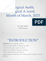 Surgical Mortality and Morbidity, Surgical A Unit (March 2023)