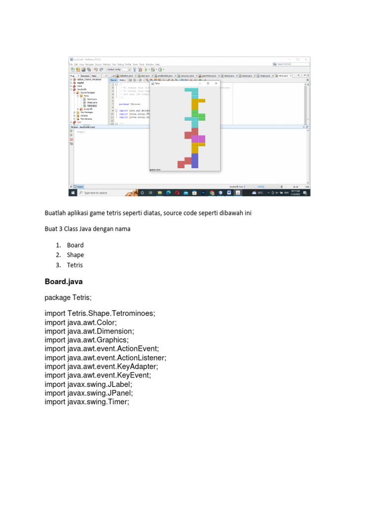 Java Tetris Game Source Code | PDF | Teaching Methods & Materials