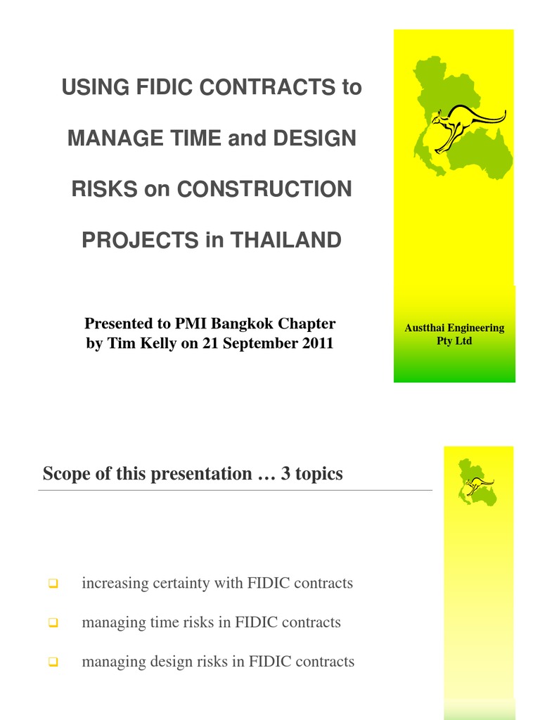 Managing Risks with FIDIC Contracts | PDF | General Contractor | Thailand