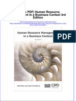 Full Download Ebook PDF Human Resource Management in A Business Context 3rd Edition PDF