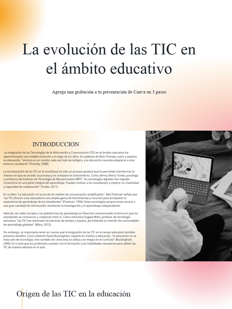 Evolución de las TIC en Educación | PDF | Tecnología de información y ...