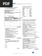 Test End Speak Out Intermediate