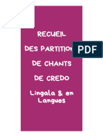 Recueil - Partitions - Chants de Credo (Lingala & en Langues)