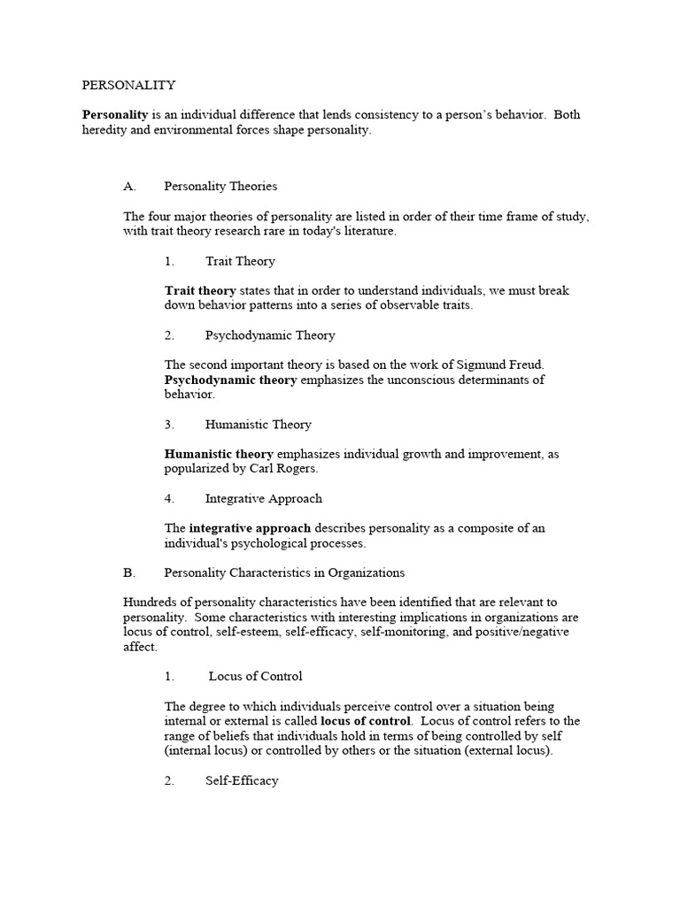 Personality Download Free Pdf Extraversion And Introversion
