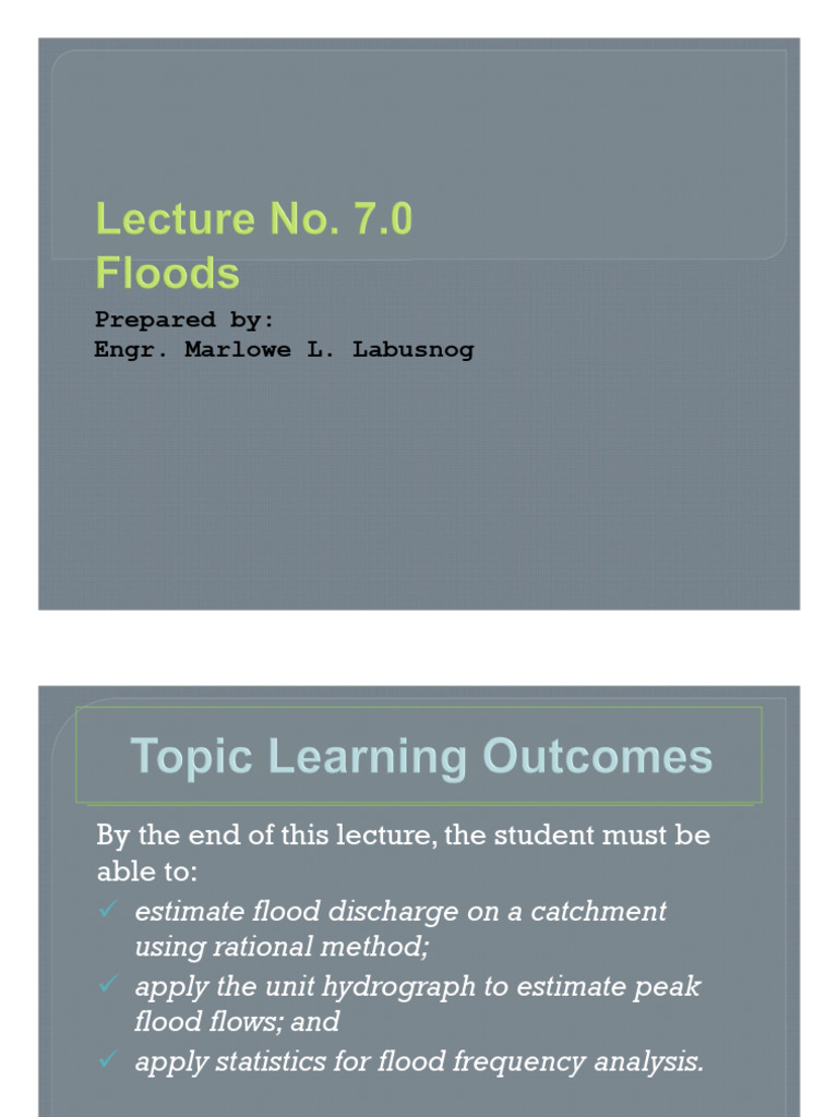 Flood Discharge Estimation Techniques | PDF
