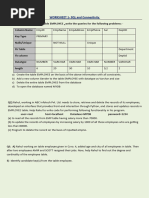 Worksheet SQL and Connectivity