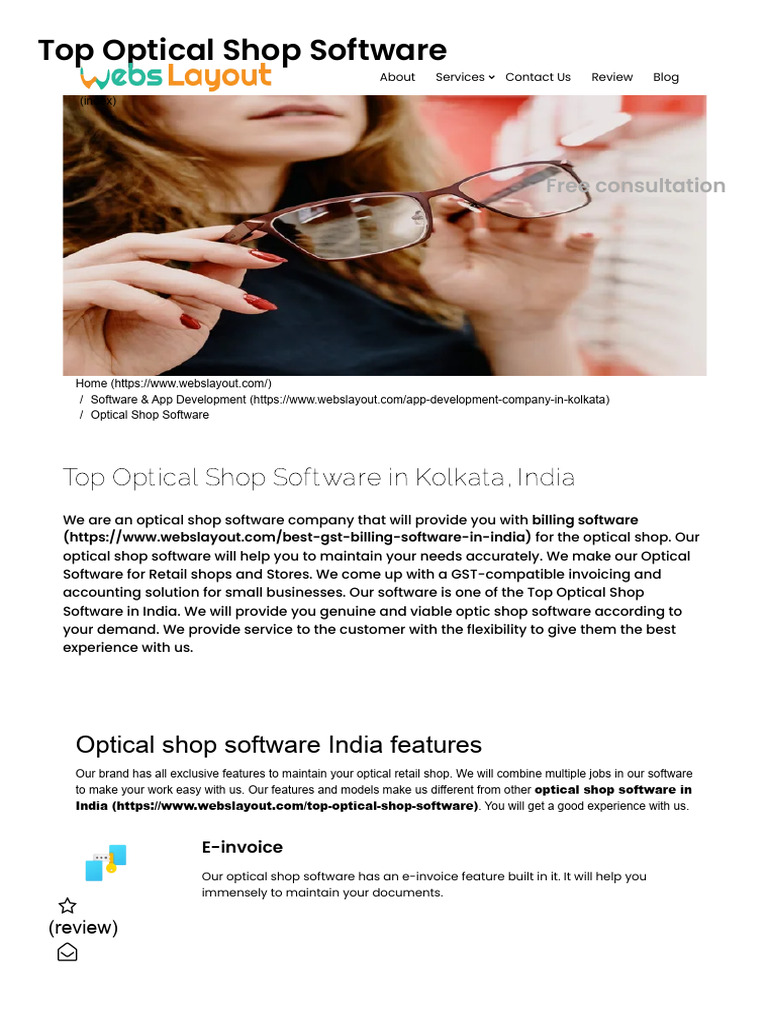 Optical Shop Software for Retailers | PDF | Barcode | Point Of Sale