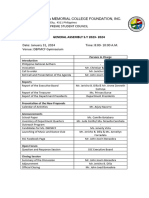 Programme. General Assembly