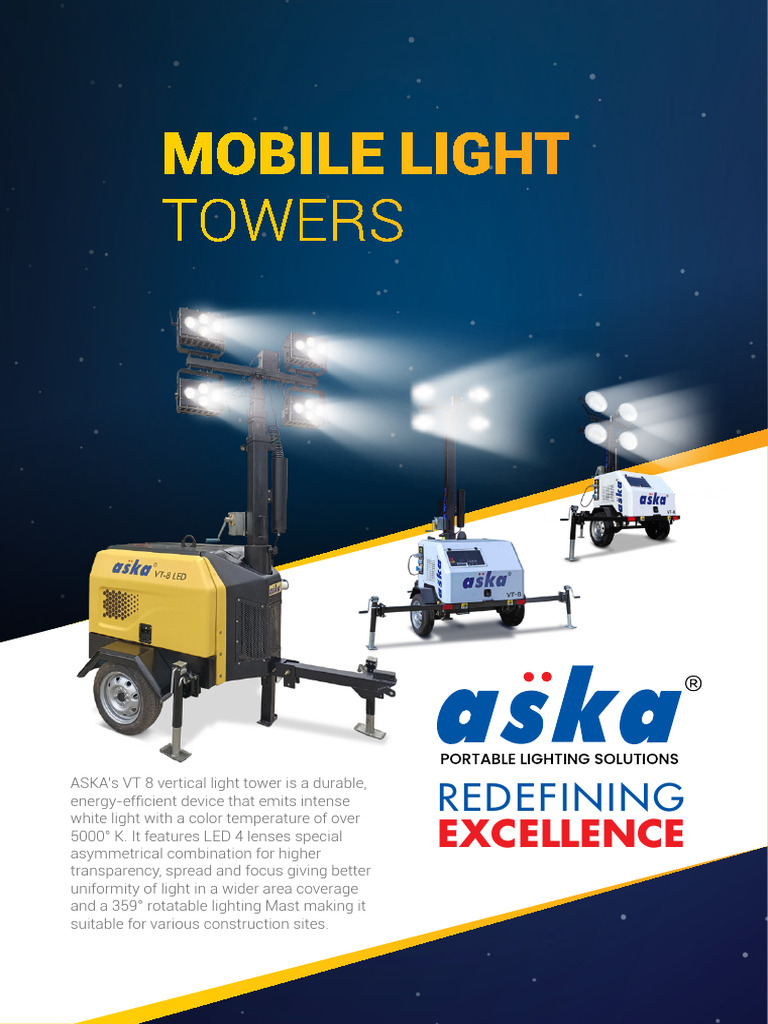 Brochure ASKA Mobile Light Tower V5 PDF Lighting Light