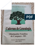 Cadernos de Genealogia Obistinadas Familias de Cangucu