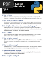 100 Most Asked Python Interview QnA