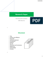 2021 - Research Paper - Structure and Content - APA Norms