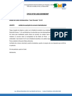 Oficio N°001-Solicitud de Suscripción de Convenio Interinstitucional