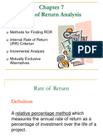 Part 2 - Chapter 7 - Rate of Return Analysis