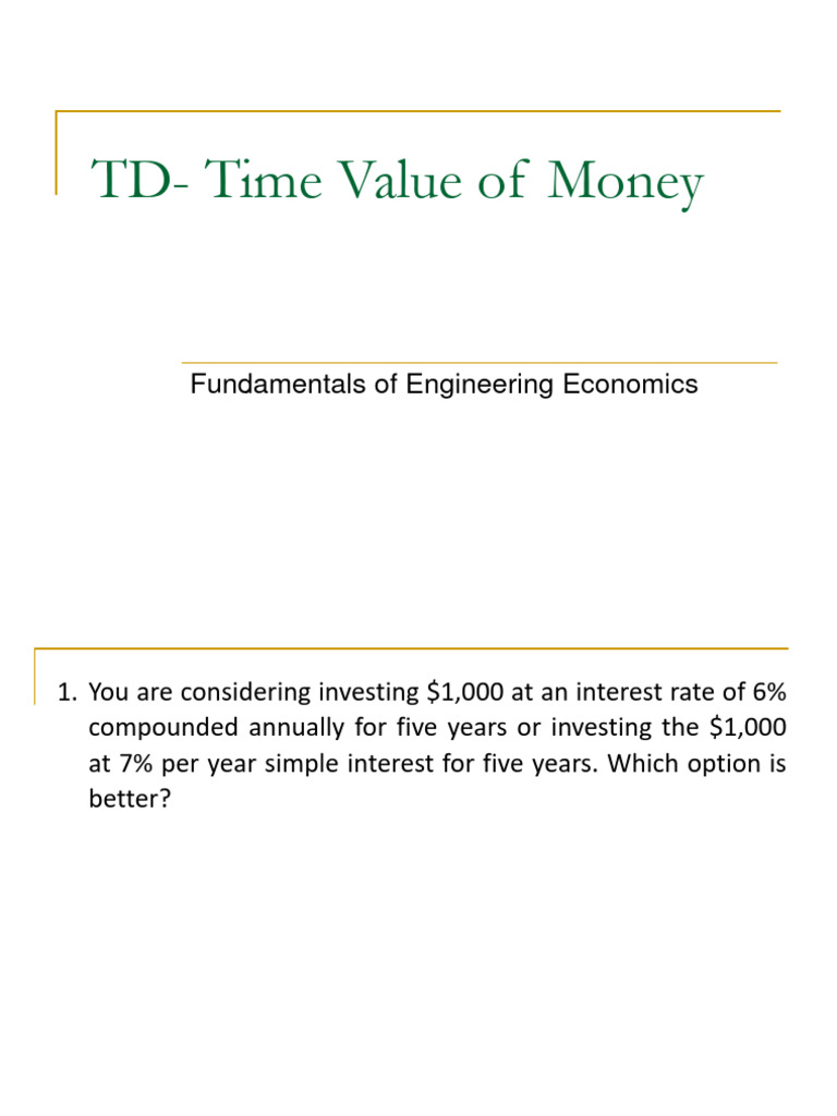 Part I - Chapter 2 - TD | PDF | Interest | Interest Rates
