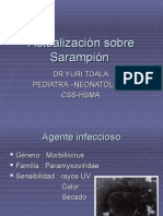 Actualización Sobre Sarampión