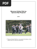 Weraroa CC Sponsorship Package 2015 PDF