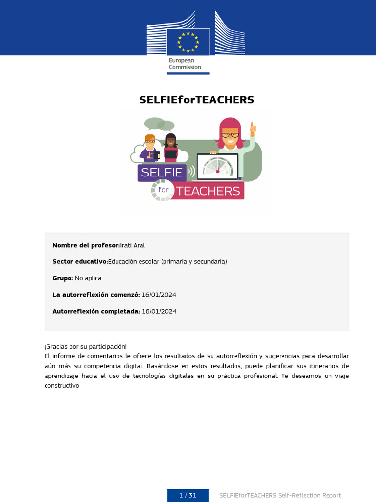 Informe de Autorreflexión Digital Docente | PDF | Enseñando | Aprendizaje
