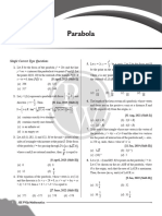Parabola - PYQ Practice Sheet