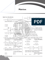 Matrices - PYQ Practice Sheet