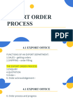 Export Order Process