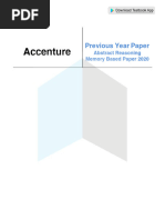 Accenture Abstract Reasoning Memory Based Paper 2020