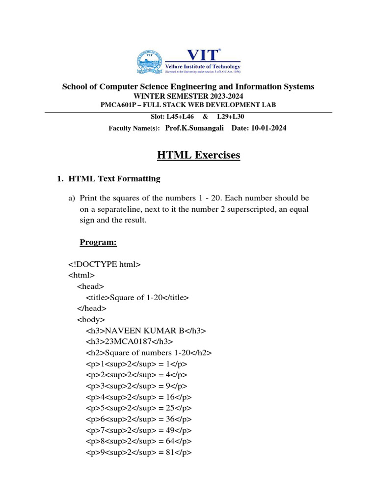 Fullstack Lab Pdf Html Element World Wide Web
