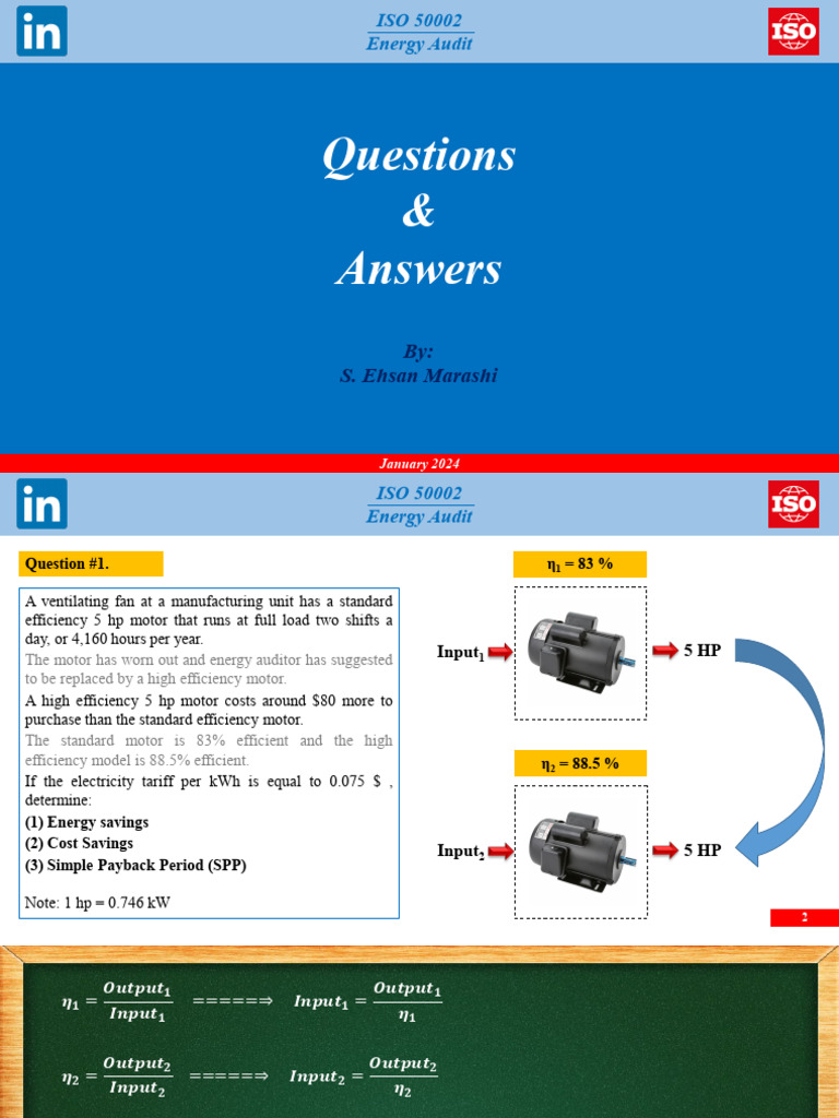 Energy Audit PDF Net Present Value Electric Motor
