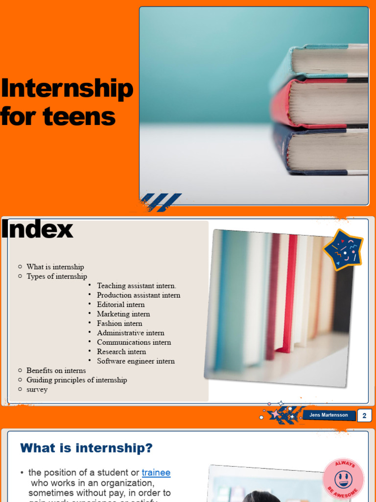 Teen Internship Opportunities Explained | PDF