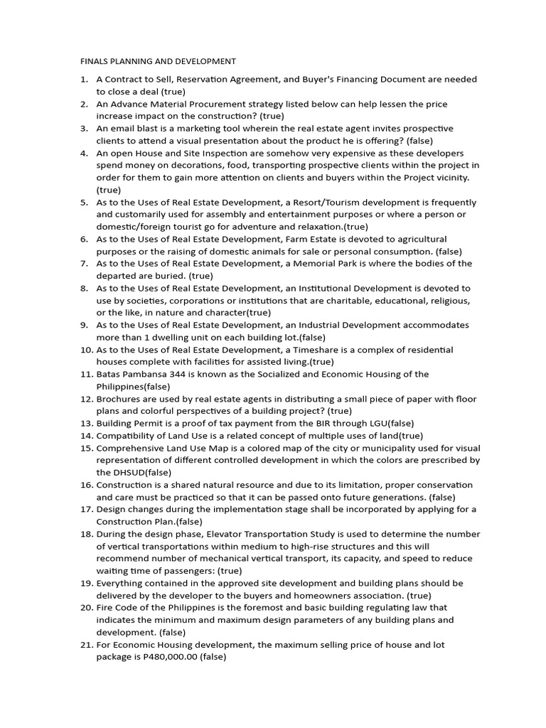 Finals Planning and Development | PDF | Procurement | Real Estate
