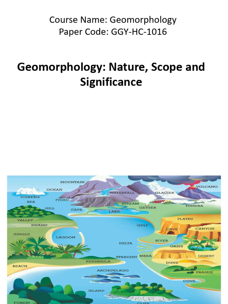 Geomorphology Definition Nature And Scope