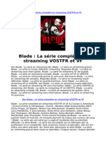 Blade La Série Complète en Streaming VOSTFR Et VF