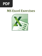 MSExcel Exercises Part 1