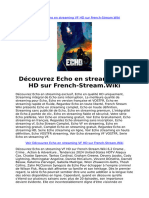 Découvrez Echo en Streaming VF HD Sur French-Stream - Wiki
