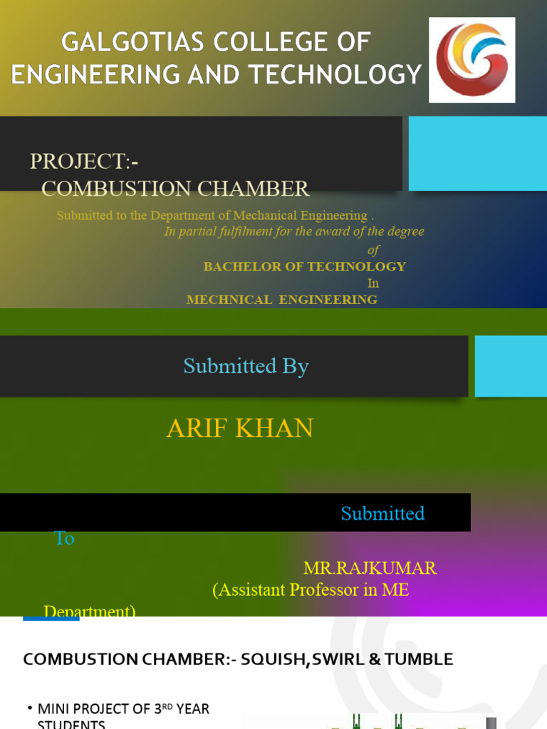 Combustion Chamber Project | PDF | Piston | Combustion