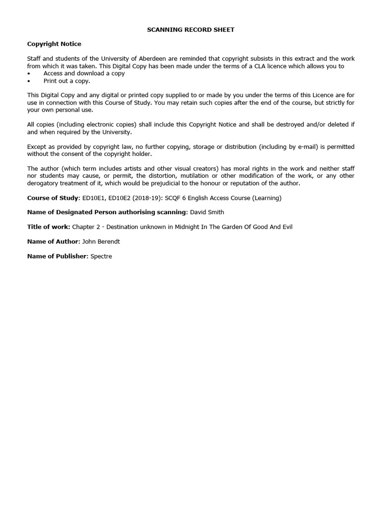 John Berendt Destination Unknown PDF Copyright Social 