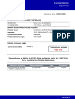 Comprobante: Detalle de Las Obligaciones Pagadas