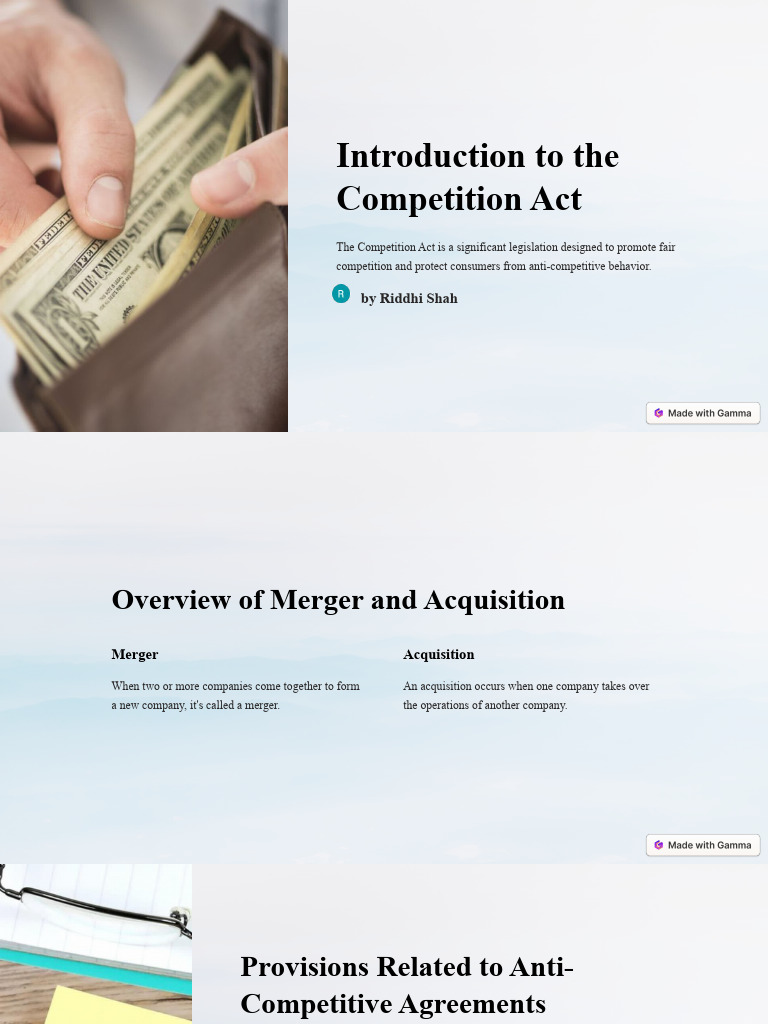 Introduction To The Competition Act | PDF | Mergers And Acquisitions ...