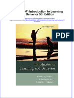 Full Download Ebook PDF Introduction To Learning and Behavior 5th Edition PDF