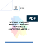 Protocolo Estatal de Atención Paciente Obstetrico y Covid
