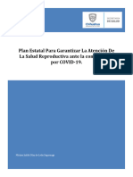 Plan 18. Estatal para Garantizar La Atención de La Salud Reproductiva Ante La Contingencia Po