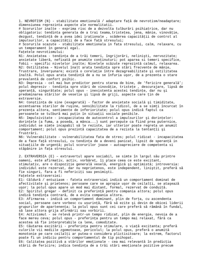 Neo Pi-R | PDF