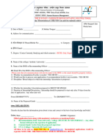 Application Form For Internship or Dissertation