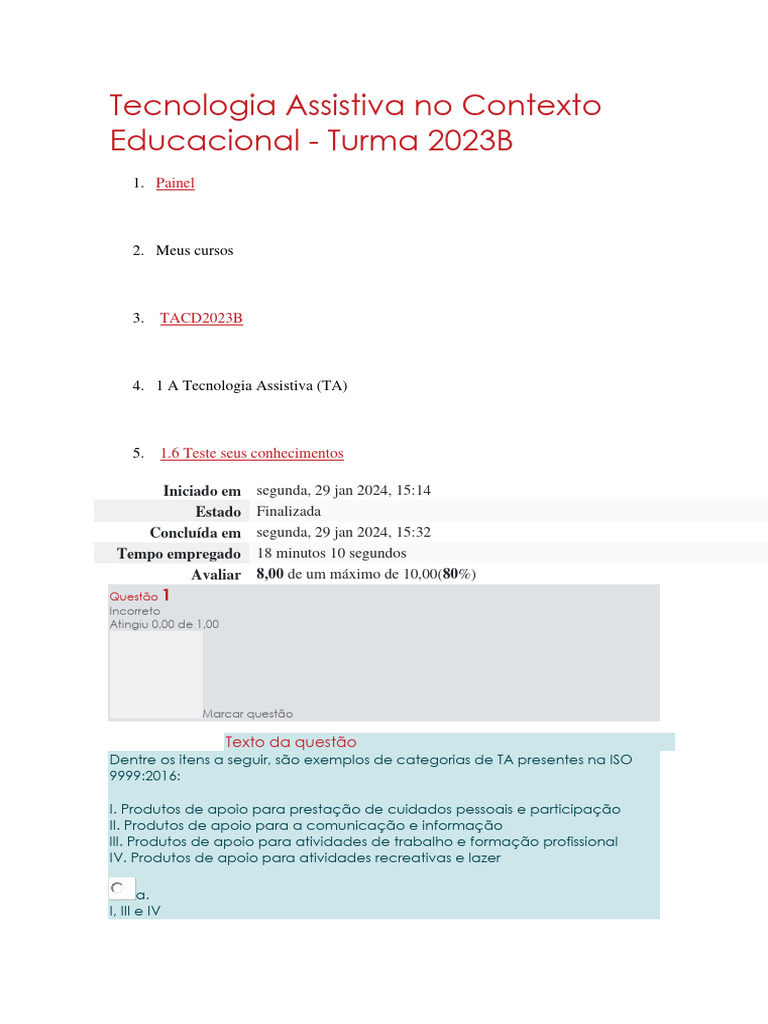 Teste 1 | PDF