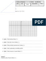 Przekształcanie Wykresu Funkcji F (X) Ax 2 o Wektor - Kartkówka (Grupa A)