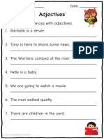 Adjectives Worksheet 2 Easy Rewrite The Sentence With Adjectives