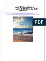 Full Download Ebook PDF Investigating Oceanography 3rd Edition by Keith Sverdrup PDF